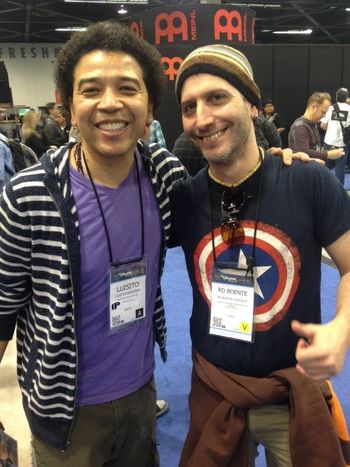 @ NAMM show with percussionist Luisito Quintero (Los Angeles, USA)
