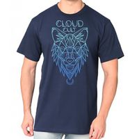 Geometric Wolf Organic T-Shirt - Navy