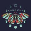 Cloud Cult " Moon Phase Moth"Navy Organic Cotton T-shirt