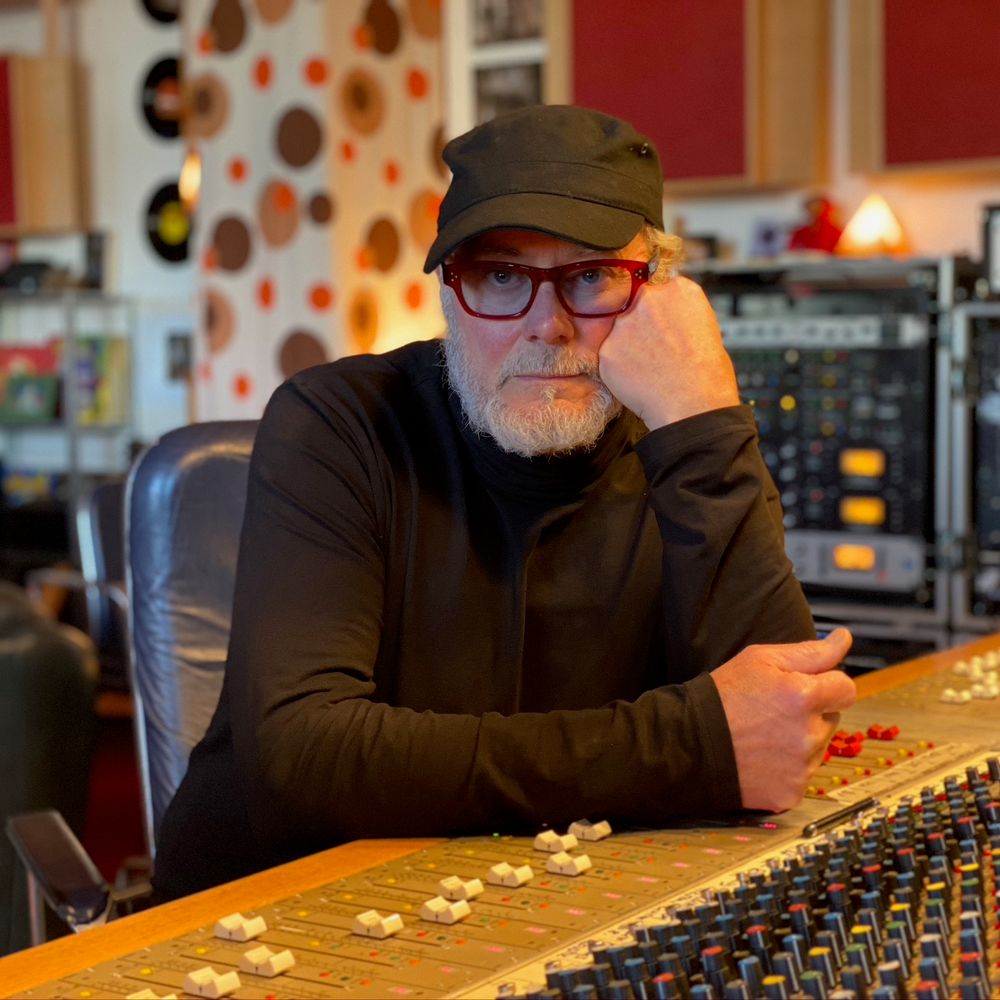 Simon Campbell with the CADAC J series console. Supertone Records, Lisbon, Portugal