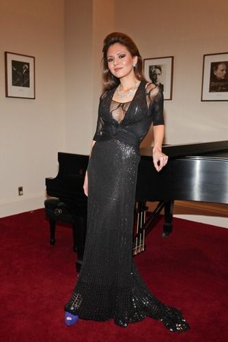In the dressing room at Carnegie Hall. Dress by Roberto Cavalli. © 2012 Matthew Peyton

