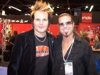 Yours truly & Poison drummer Rikki Rocket, at the NAM music convention, Ananheim California
