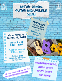 8 - 11 After-School Guitar & Uke Club 