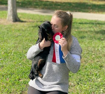 Royal won Best Puppy in Show at a fun match!
