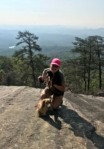 Bodi, Evie and myself hiking in South Carolina
