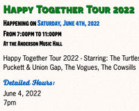 The Happy Together Tour 2022