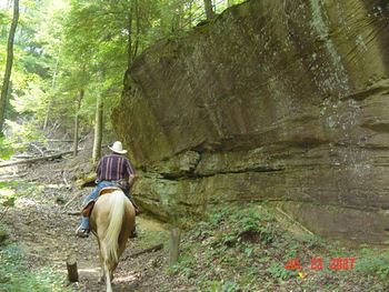 These next seven pics were taken at Big South Fork in TN, 2007. What great trails! Mike and Wa'te.
