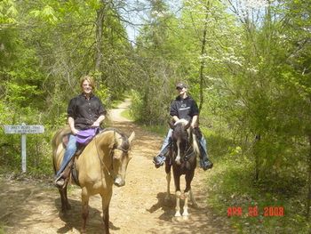 Tammy and Kayla. This photo and the next three were taken at Green River Lake in Campbellsville, KY. They have 25 miles of wonderful trails. Also overnight camping and stables for horses. Spring 2008
