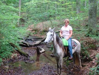 My very good friend, Tammy Hess of Hess Walkers on her mare Glory..
