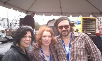 Jo Wymer - Sue Foley and Peter Karp at the Red Bank Guinness Oyster Festival - 2011
