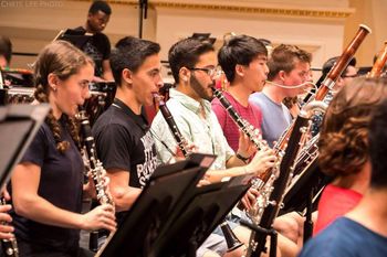 Rehearsing Mahler Symphony No. 1 with the National Youth Orchestra of the USA. Photo by Chris Lee.
