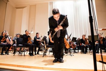 Bowing after performing with the Oistrakh Symphony of Chicago
