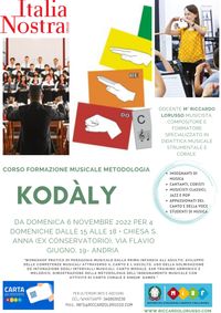 Riccardo Lorusso presenta Corso di Formazione Metodologia "Kodaly" - MIUR