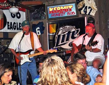 Kermit and Bob onstage at their old stomping grounds in Statesboro, GA.. Buffalo's Cafe 2009.
