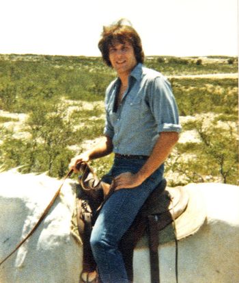 In the desert at Alamo Village in Bracketville, TX 1979. Just outside Del Rio where it is..."NO COUNTRY FOR OLD MEN"
