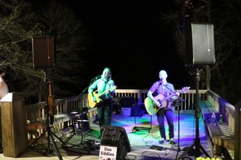Dos Eddies entertaining at a Corporate Event at River Landing (Wallace, NC) DosEddies.com (photo credit- River Landing)
