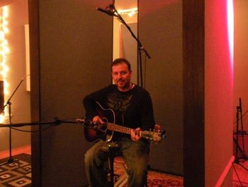 The very first recording session where I added acoustic guitar and scratch vocals.
