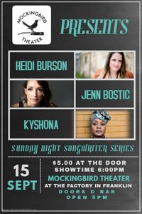 Songwriter Series at The Mockingbird Theater