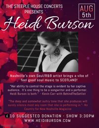 Steeple House Concerts presents Heidi Burson