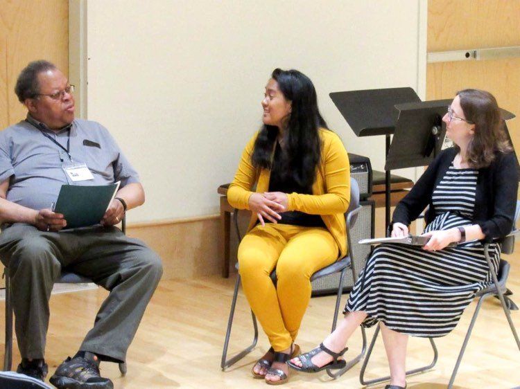 Pictured left to right: George Lewis, Dom Refuerzo, and Loretta Notareschi