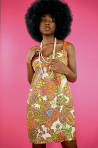 Milly Size 6 Silk Mini Dress, Orange Paisley