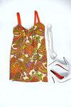 Milly Size 6 Silk Mini Dress, Orange Paisley