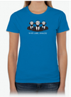 Women's WLA 3-Suits Gildan T-Shirt (Blue)