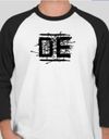 DE Logo - Baseball style, white with black sleeves