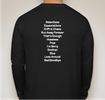 DE Smaller logo song names on back - Long Sleeve