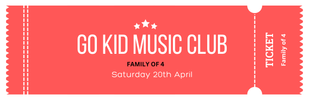 Family Ticket Go Kid Music Club April 2024