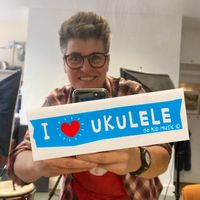 *NEW Ukulele Lover Window Cling Sticker