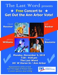 Get Out The Vote Concert at Last Word
