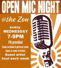 Judy Banker &  Bill Edwards Guest Host Wednesday Open Mic at Zou Zou's