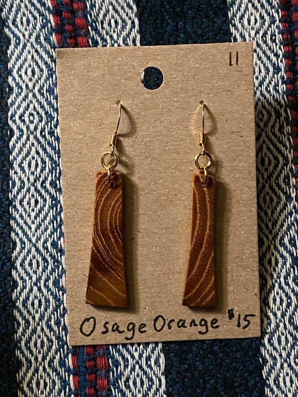 Osage Orange Earrings - 11