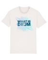 WHAT IS DRUM Organic t -shirt with multi colour logo