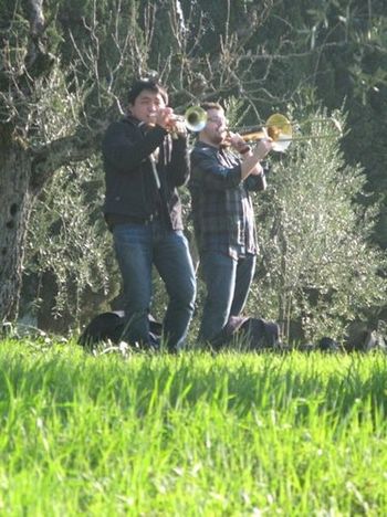 Blastin' our horns in the fields! (NYU Florence, Italy)
