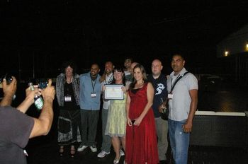 The team after winning Best Overall Poster Presentation at the AAA Conference in 2012
