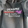Dragons Are A Girl's Best Friend Unisex Heavy Blend™ Hooded Sweatshirt