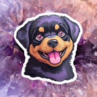 Kawaii Fluffy Rottie Sticker