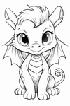 Cute Baby Dragon Coloring Page
