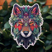 Tribal Wolf Sticker