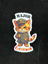 Major Cattitude Sticker