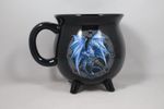 Yule Blue Dragon Cauldron Coffee Mug