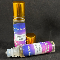 Lavender Rose Scented Oil Infused with Amethyst & Rose Quartz