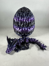 Purple Black 3D Adopt-A-Baby-Dragon in Egg