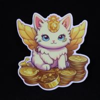Golden Catagon (Cat Dragon) Character Sticker