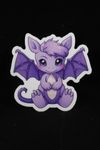 Cute Chibi Purple Dragon Sticker