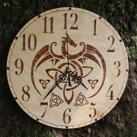 258 Celtic Knot Dragon Clock