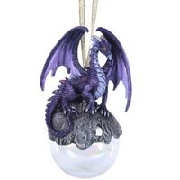 Hoarfrost Purple Dragon Ornament