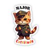 Major Cattitude Sticker